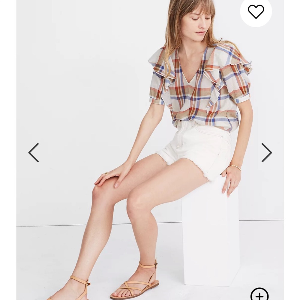 Madewell size small plaid top